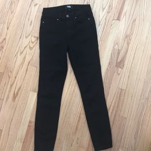 Paige classic black straight leg denim jeans!